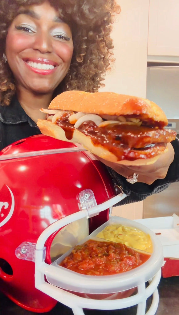 McDonalds McRib,  Dr Pepper Chip and dip helmet!