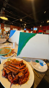 Paint, Sip, and Eat at Red Crawfish