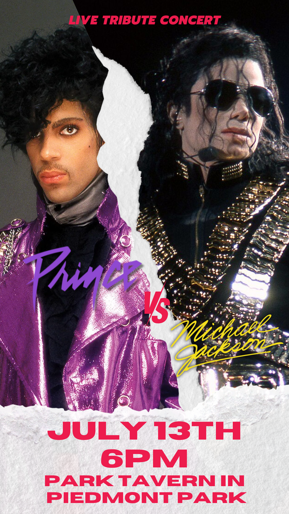 Prince vs. MJ: Tribute Rocks Atlanta! Saturday, July 13th, Park Tavern - Powered by York Promotions